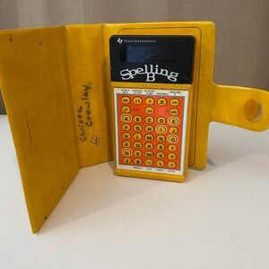 Vintage Texas Instruments Spelling‎ Bee Electronic Toy 6.5"x4.5" Retro 1980s